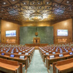 Glimpses of the new Parliament Building, in New Delhi