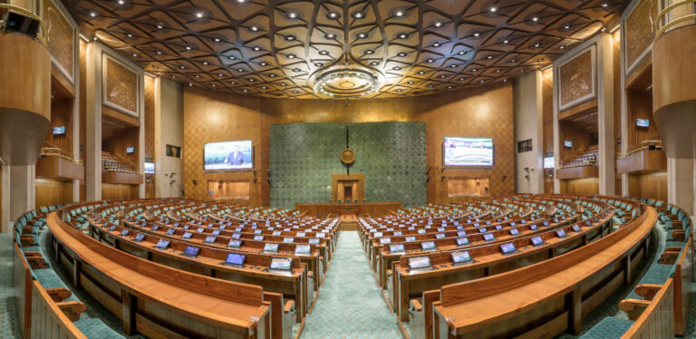 Glimpses of the new Parliament Building, in New Delhi